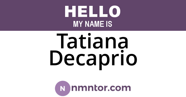Tatiana Decaprio