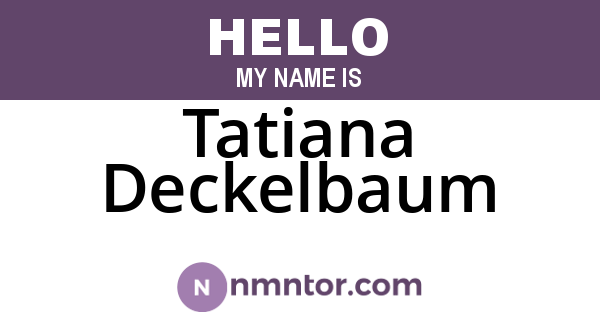 Tatiana Deckelbaum