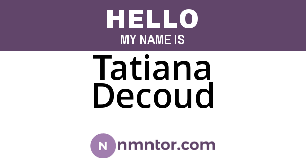 Tatiana Decoud