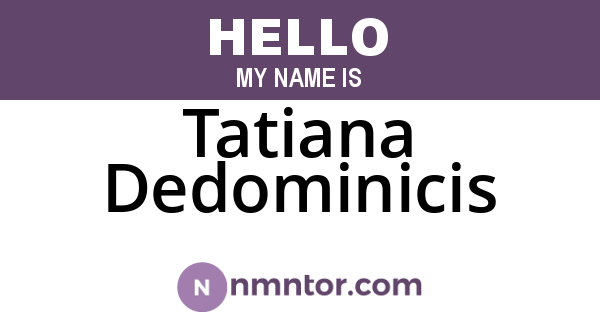 Tatiana Dedominicis