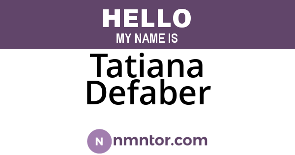 Tatiana Defaber
