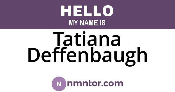 Tatiana Deffenbaugh