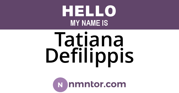 Tatiana Defilippis