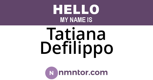 Tatiana Defilippo