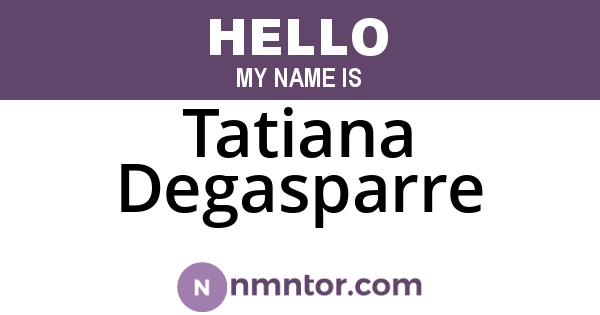 Tatiana Degasparre