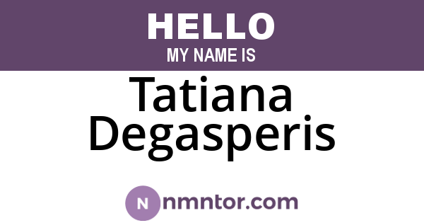 Tatiana Degasperis