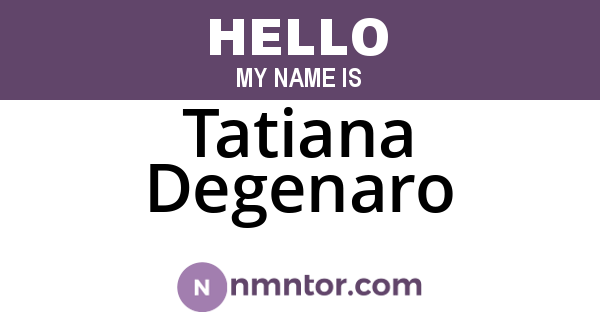 Tatiana Degenaro