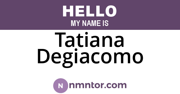 Tatiana Degiacomo