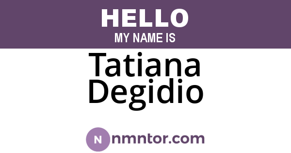 Tatiana Degidio