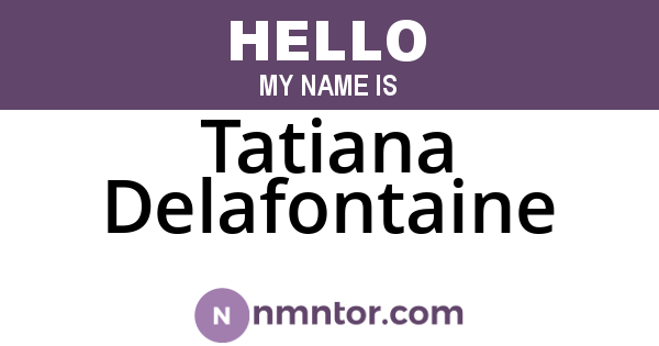 Tatiana Delafontaine