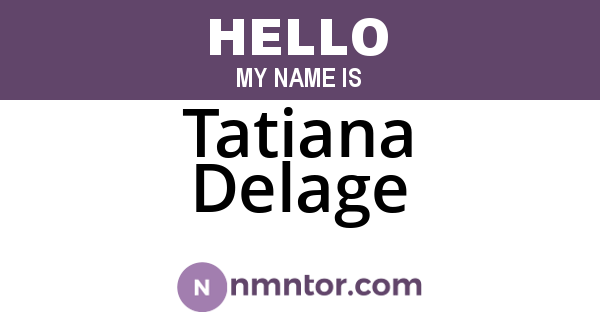 Tatiana Delage