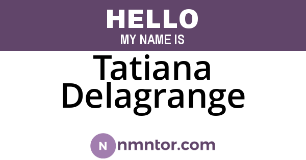 Tatiana Delagrange