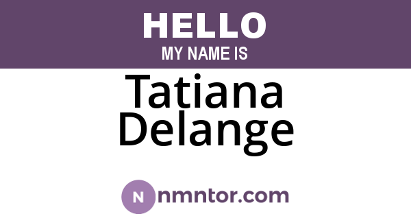 Tatiana Delange