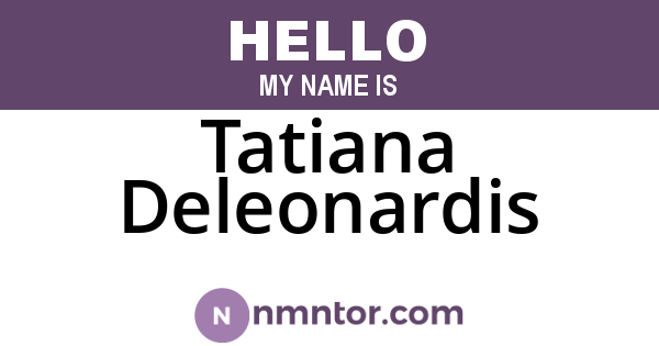 Tatiana Deleonardis
