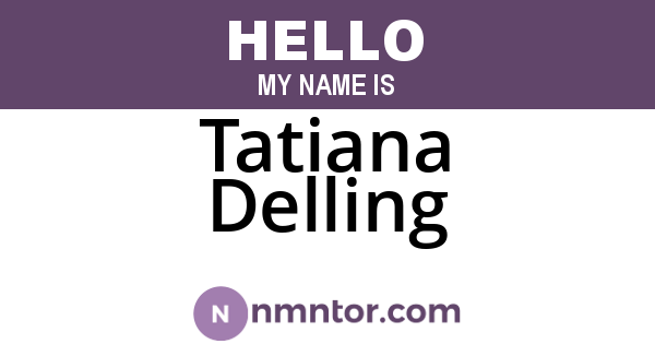 Tatiana Delling
