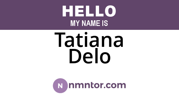 Tatiana Delo