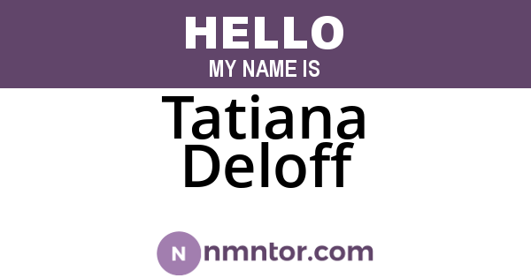 Tatiana Deloff