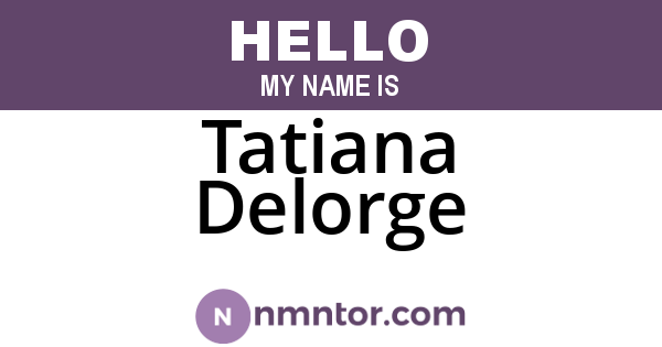 Tatiana Delorge