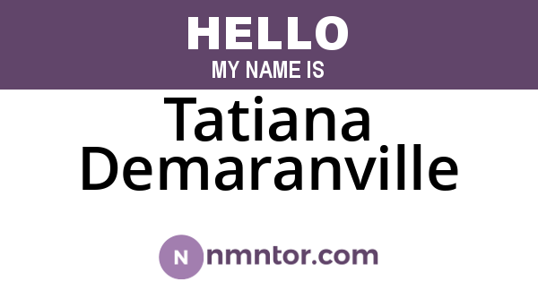 Tatiana Demaranville