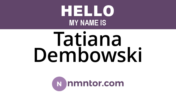 Tatiana Dembowski