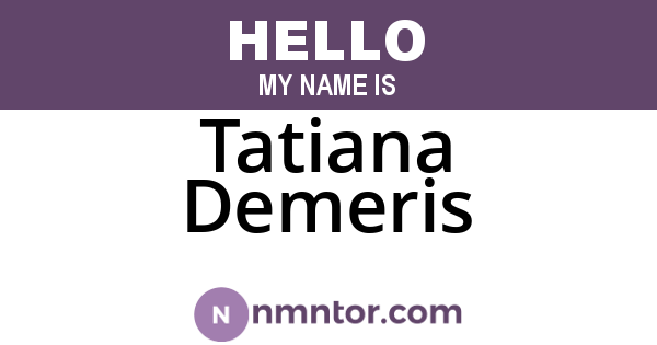 Tatiana Demeris