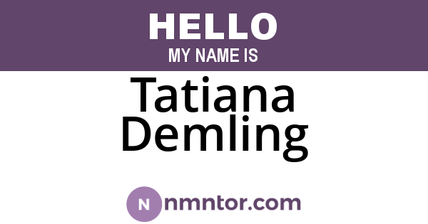 Tatiana Demling