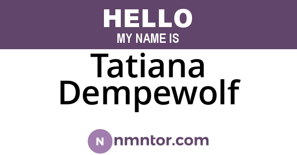 Tatiana Dempewolf