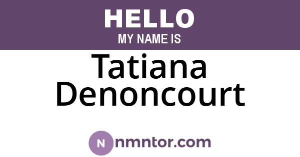 Tatiana Denoncourt