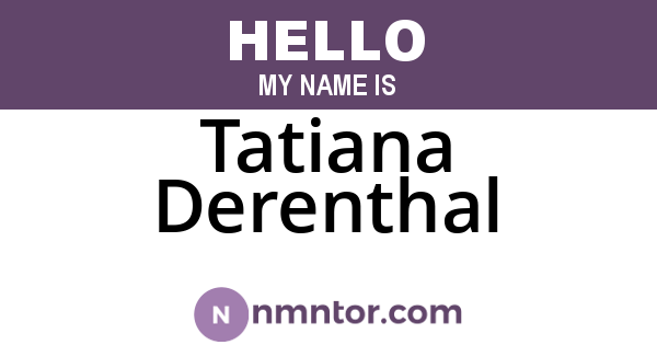 Tatiana Derenthal