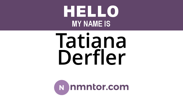 Tatiana Derfler