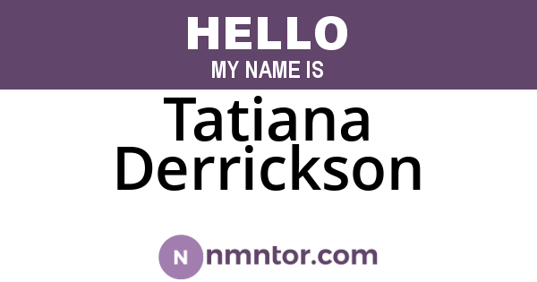 Tatiana Derrickson
