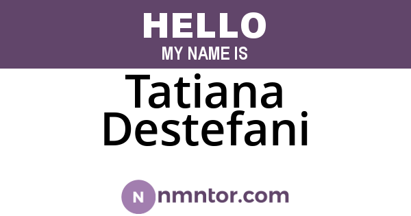 Tatiana Destefani