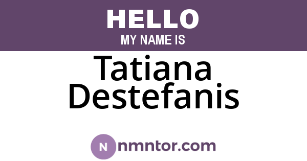 Tatiana Destefanis