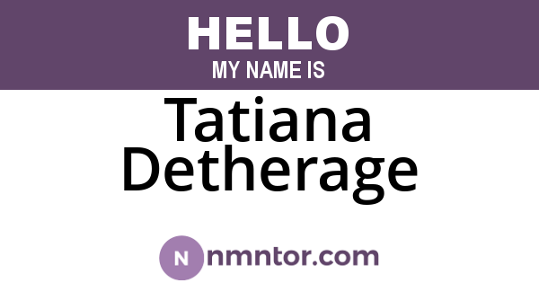 Tatiana Detherage