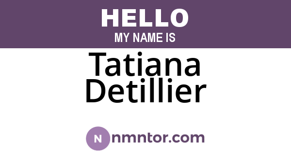 Tatiana Detillier