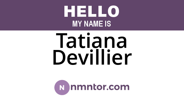 Tatiana Devillier