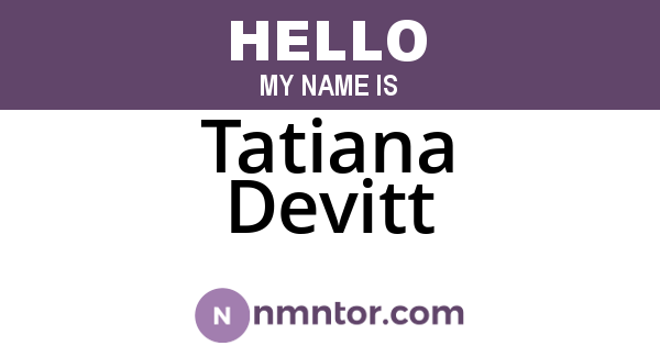 Tatiana Devitt