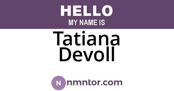 Tatiana Devoll