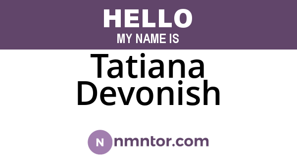 Tatiana Devonish