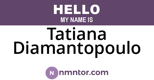 Tatiana Diamantopoulo