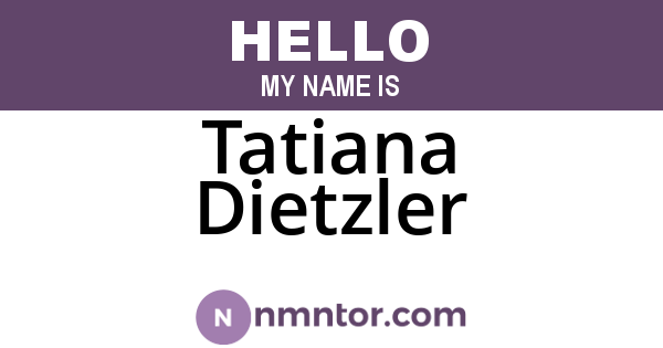 Tatiana Dietzler