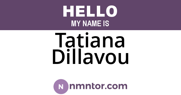 Tatiana Dillavou