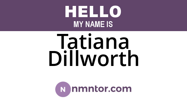 Tatiana Dillworth