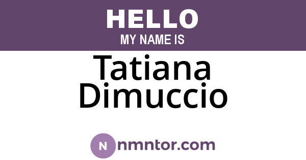 Tatiana Dimuccio
