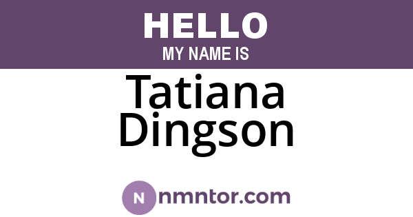 Tatiana Dingson