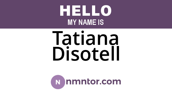 Tatiana Disotell