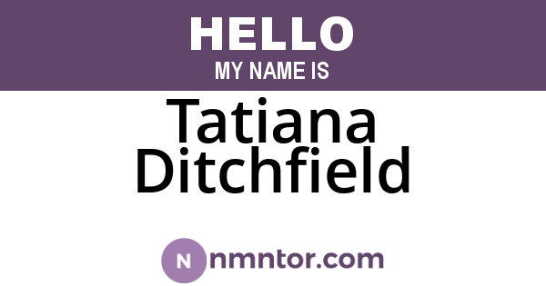 Tatiana Ditchfield