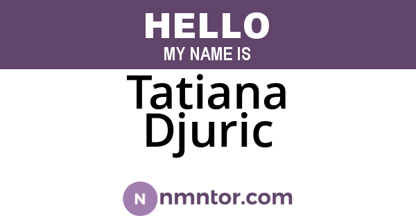 Tatiana Djuric