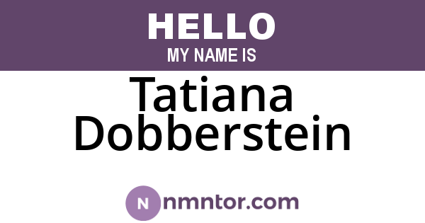 Tatiana Dobberstein