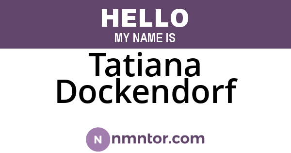 Tatiana Dockendorf